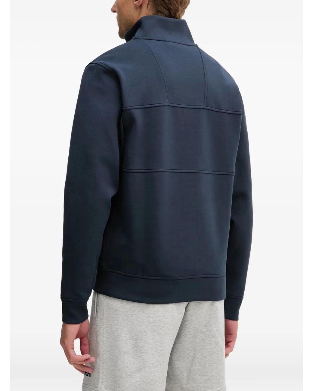 Helly Hansen Blue Colour-Block Quarter-Zip Sweater for men