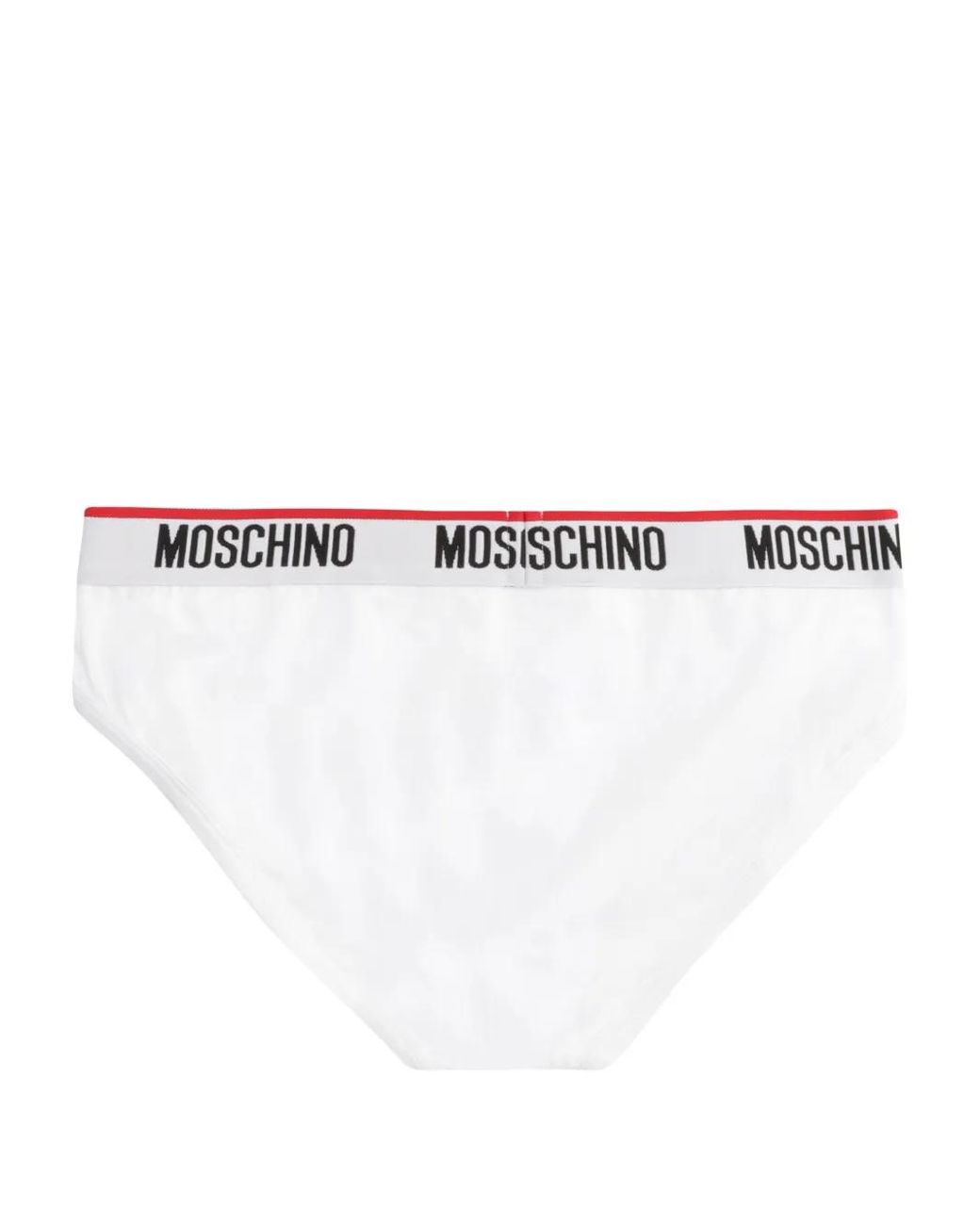 Moschino White Logo-Strap Briefs (Set Of Two) for men