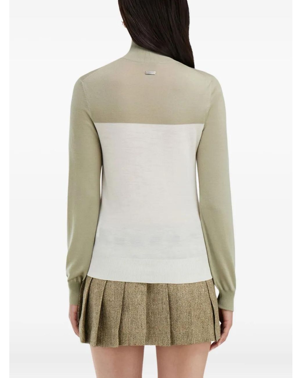Ferragamo White Colour-Block Sweater