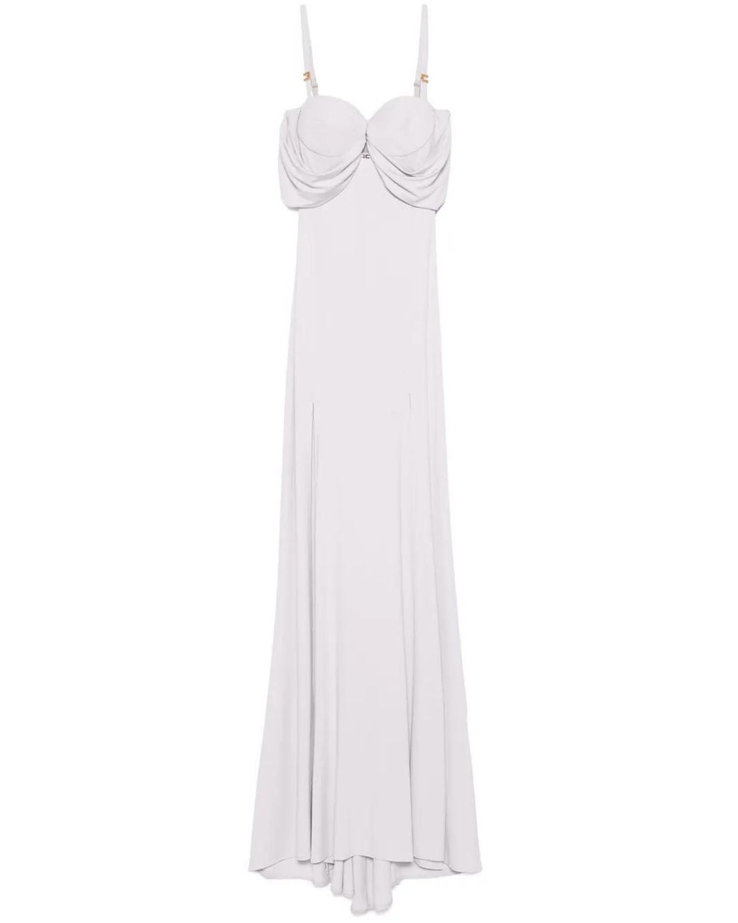 Elisabetta Franchi White Bustier-Style Gown