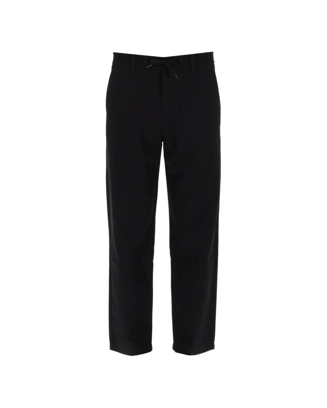 Boss Black Drawstring-Waist Trousers for men
