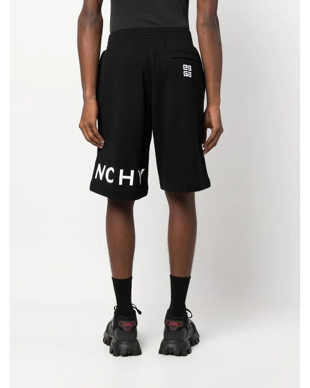 Givenchy Black 4G Logo-Print Track Shorts for men