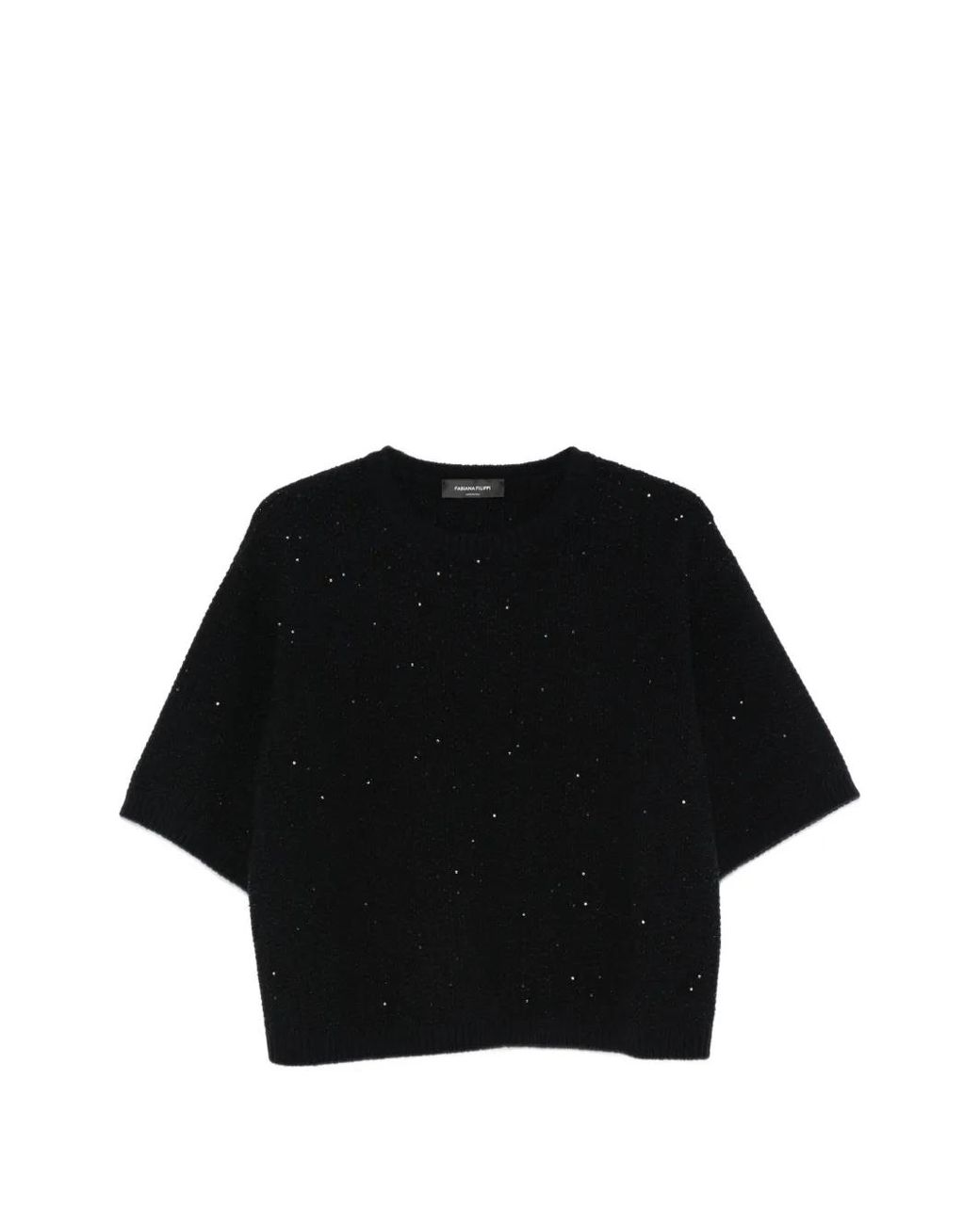 Fabiana Filippi Black Wool Blend Sweater