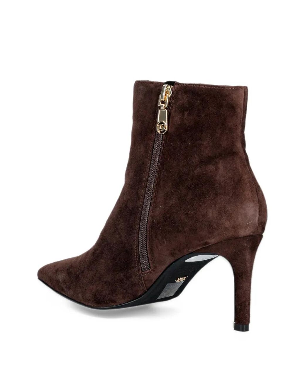 Dune Brown Obsessively Pointed-Toe Suede Ankle Boots