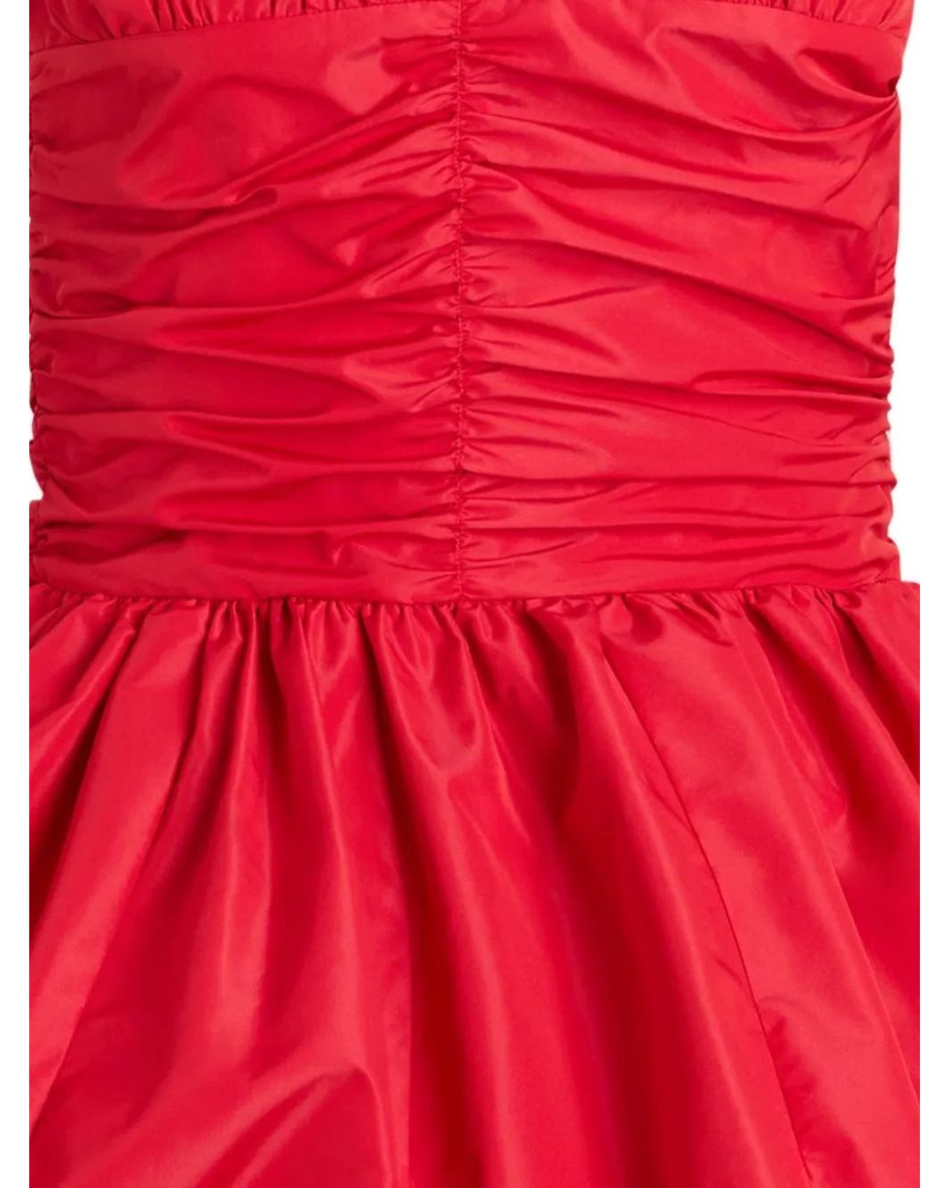Patou Red Bow-Detail Mini Dress