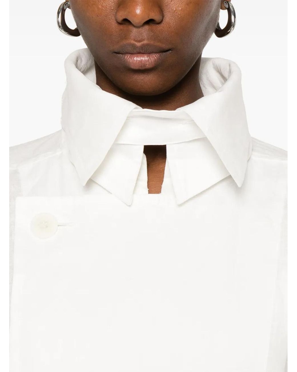 Issey Miyake White Long Coat