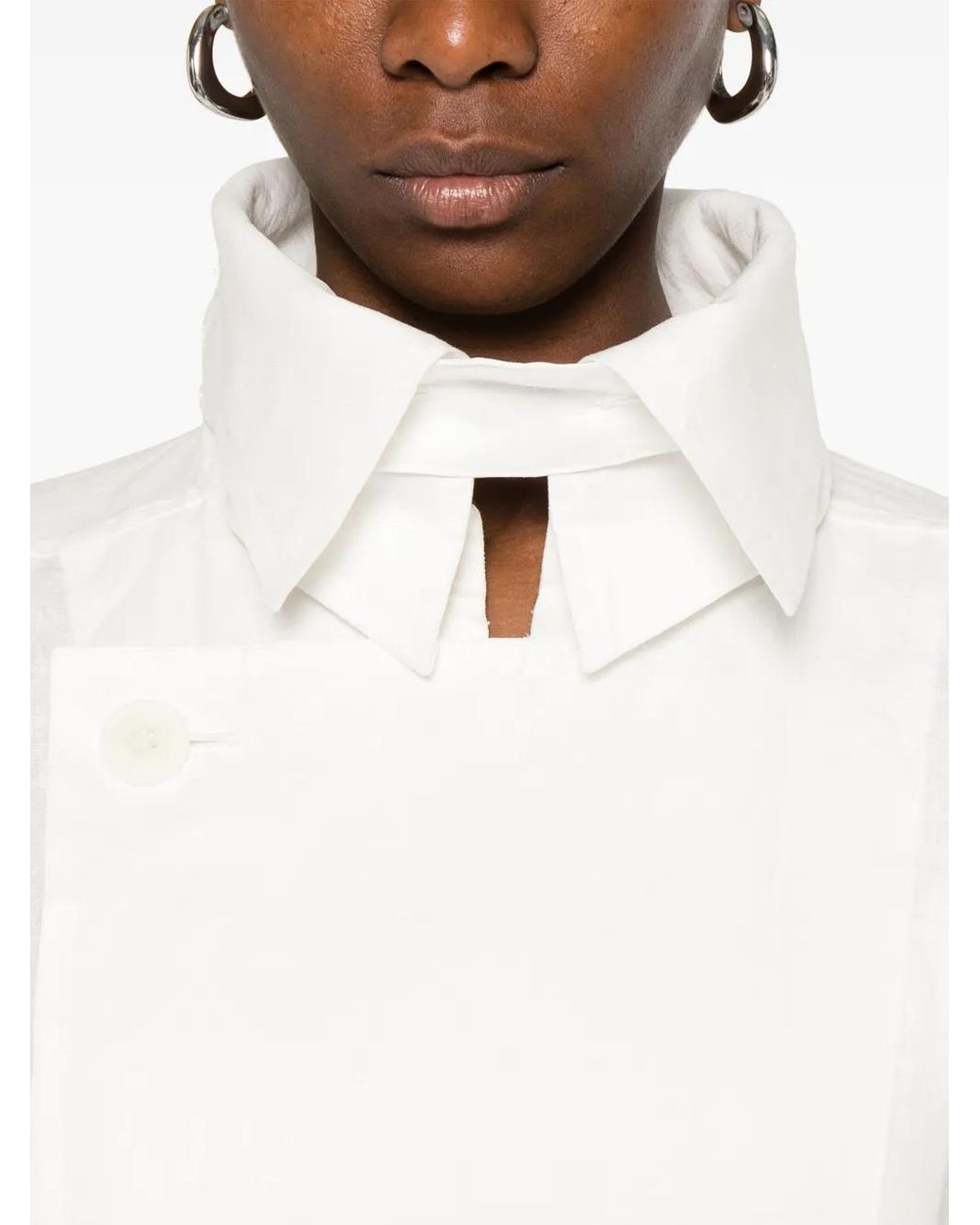 Issey Miyake White Long Coat