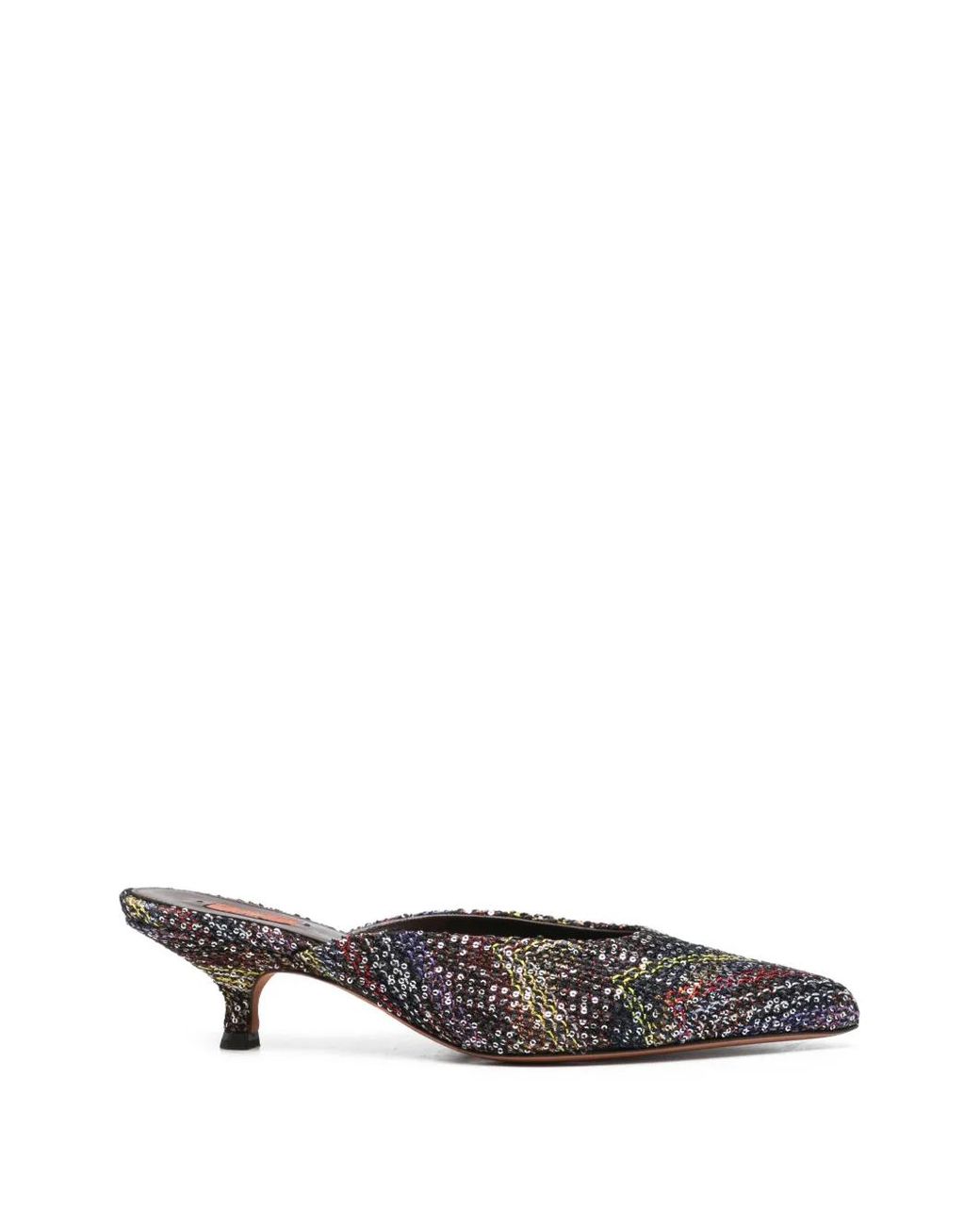 Missoni White Point-Toe Mules