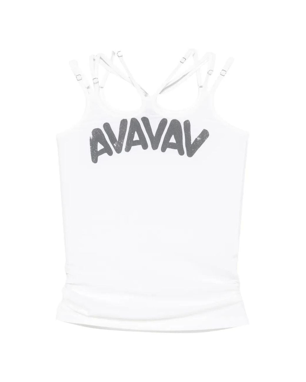 AVAVAV White Haut Tova À Logo Imprimé Et Brides Multiples