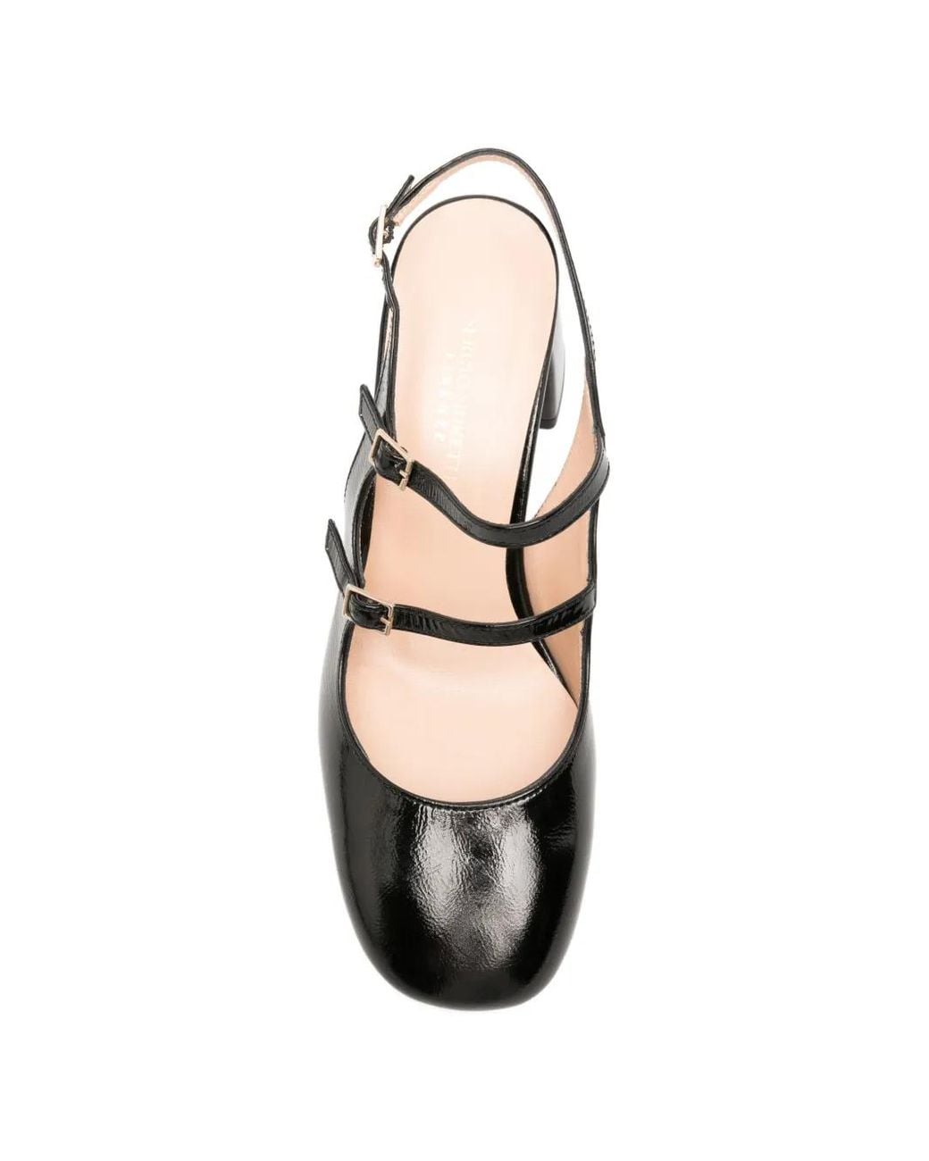 SERGIO MORETTI FIRENZE White Triple-Strap Slingback Pumps