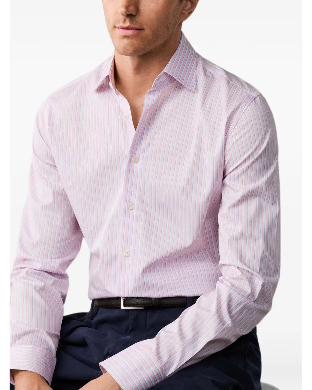 Hackett Pink Striped Shirt for men