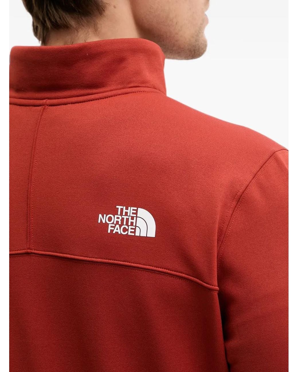 The North Face Red Logo-Print Zip-Up Sweatshirt for men