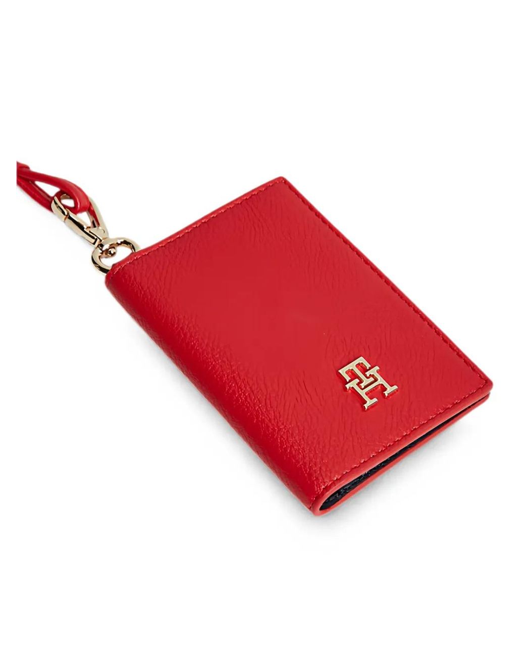 Tommy Hilfiger Red Porte-Cartes À Plaque Logo Icon