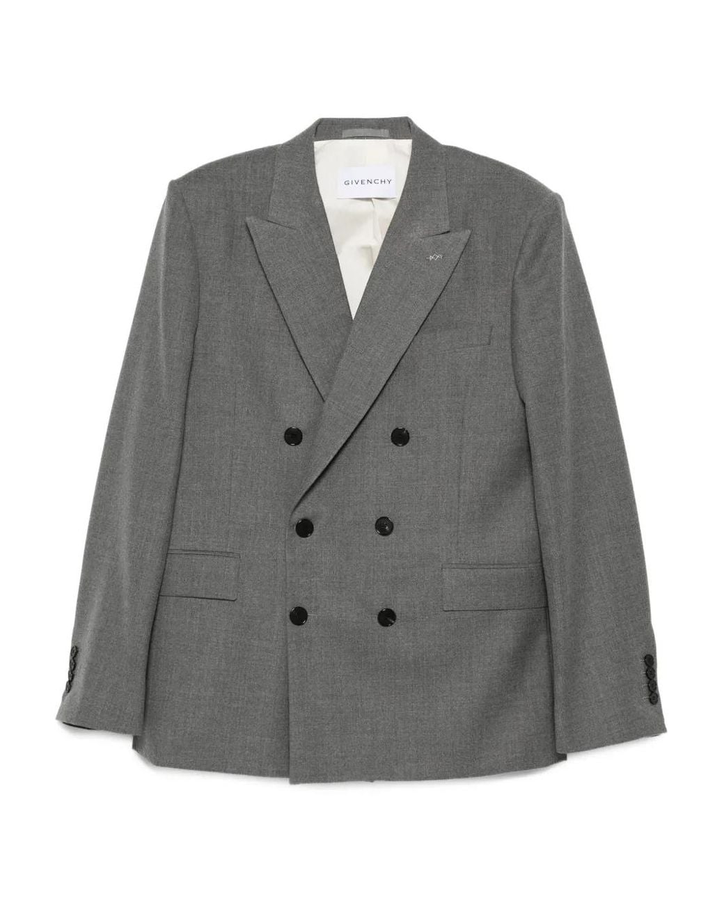 Blazer Con Solapas De Pico Givenchy de hombre de color Gray