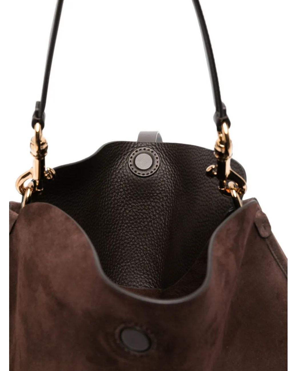 Etro Black Extra Large Suede Buckle-Detail Shoulder Bag