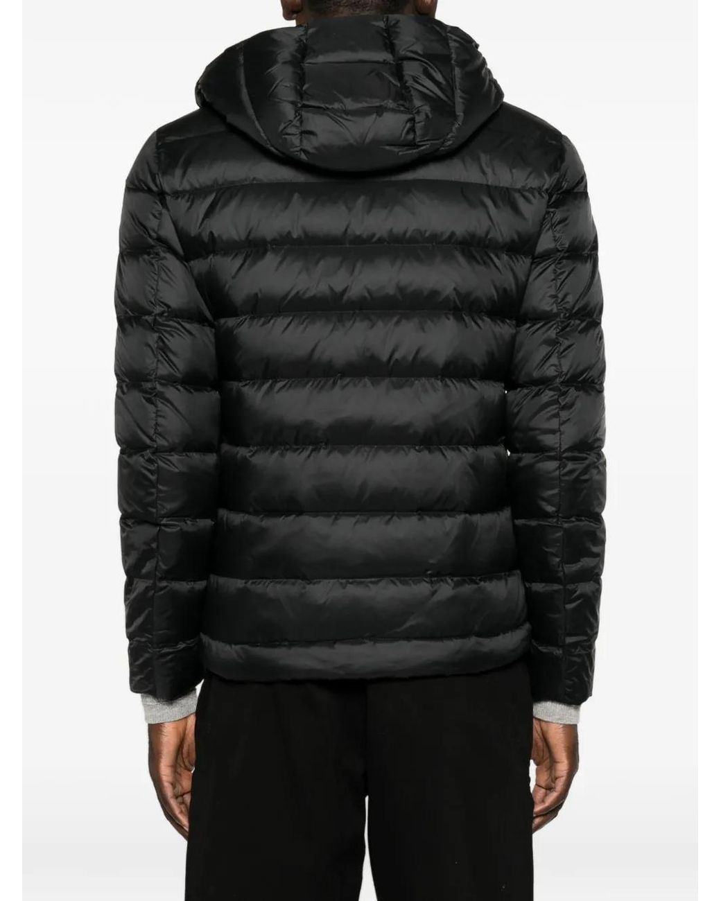 Blauer Black Quilted Hooded Jacket for men