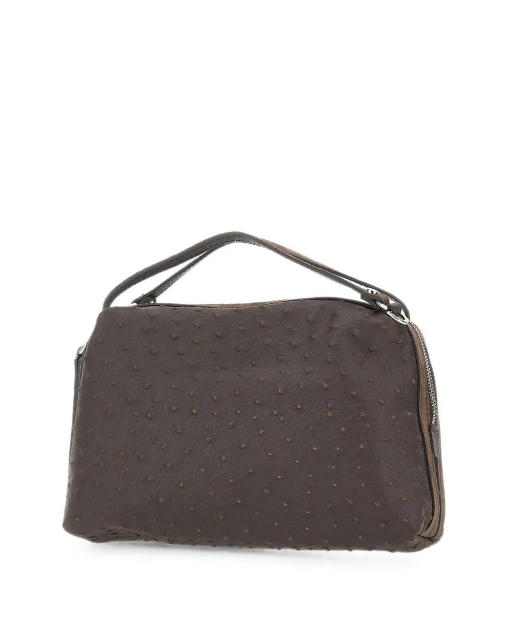Gianni Chiarini Brown Alifa Ostrich-Effect Leather Tote Bag