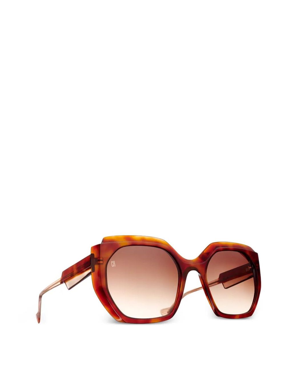 Caroline Abram Pink Patrizia Geometric-Frame Sunglasses