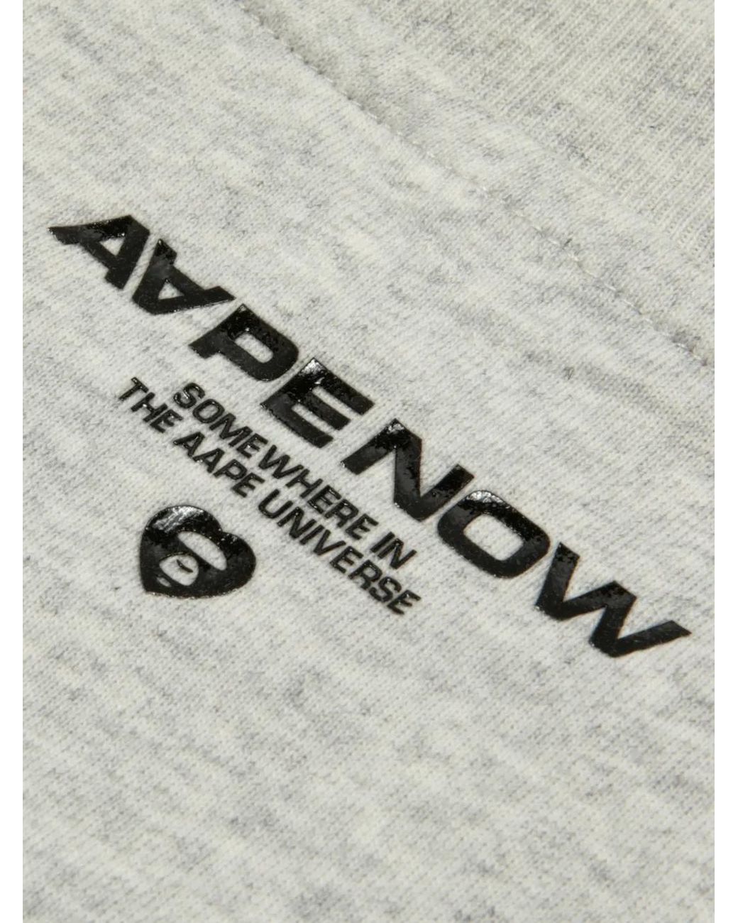 Aape By A Bathing Ape Gray Logo T-Shirt for men