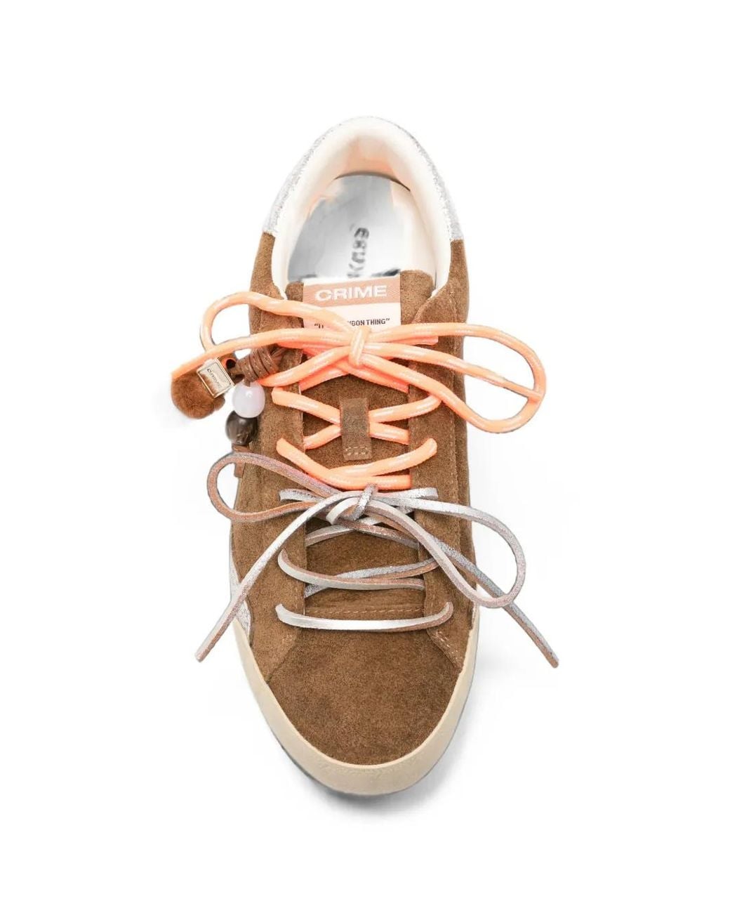 Crime London Brown Sneakerina Leopard-Print Suede Sneakers