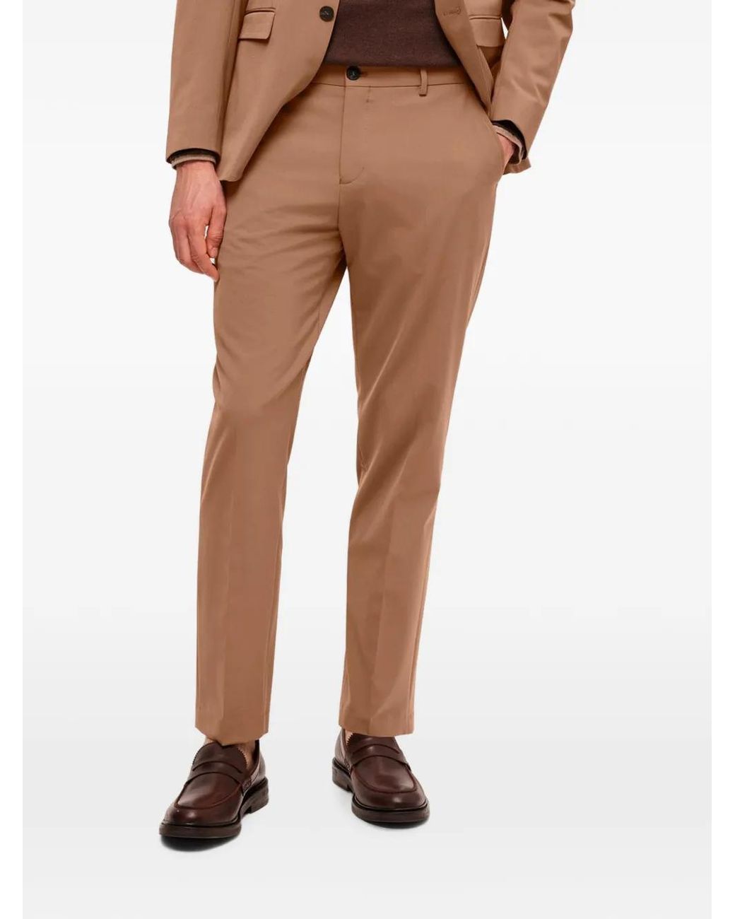 SELECTED Natural Pantalon Slim À Passants De Ceinture for men