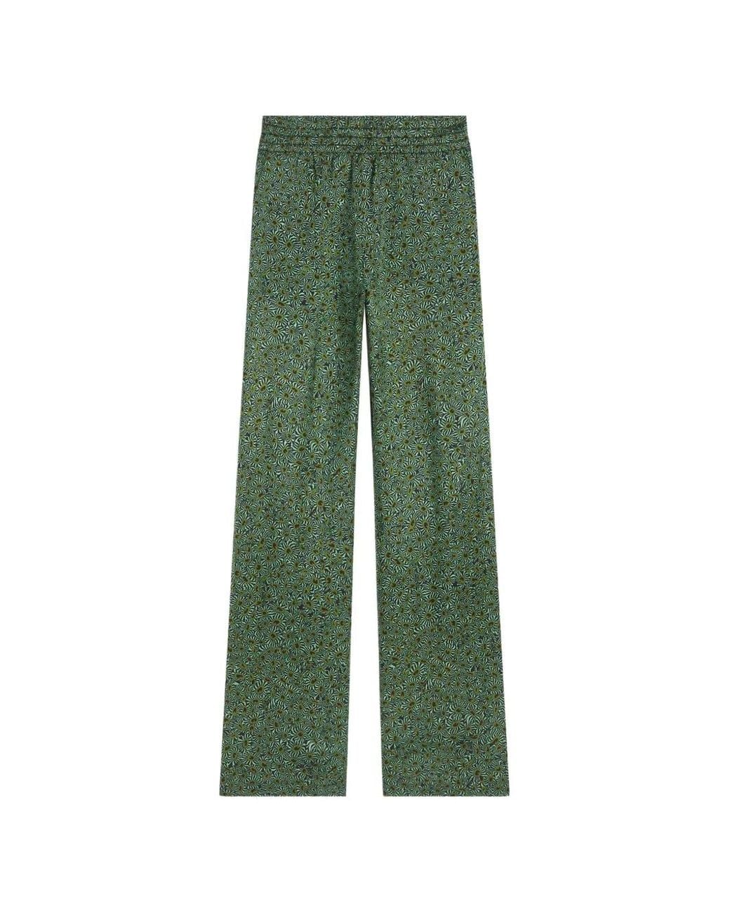 Dries Van Noten Green Slim-Fit Viscose Pants for men