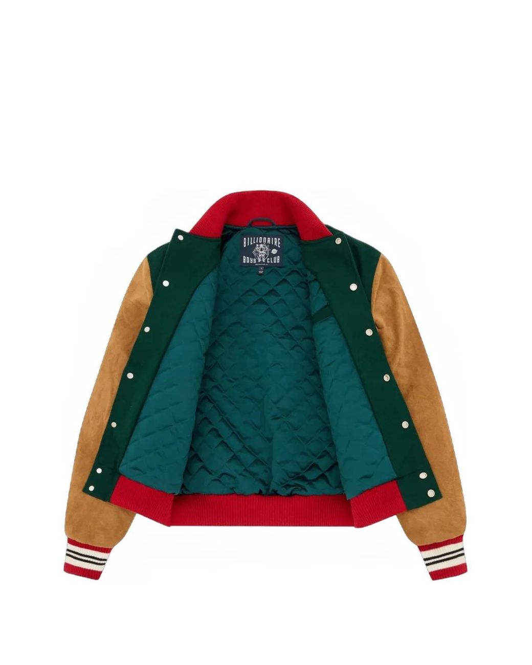 BBCICECREAM Green Astro Golf Club Embroidered-Logo Varsity Jacket for men
