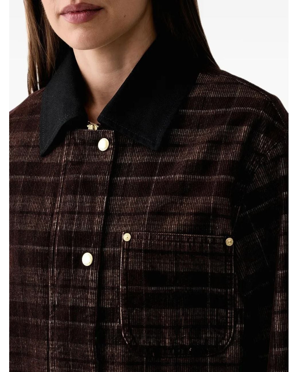Marc O' Polo Black Check-Pattern Corduroy Jacket
