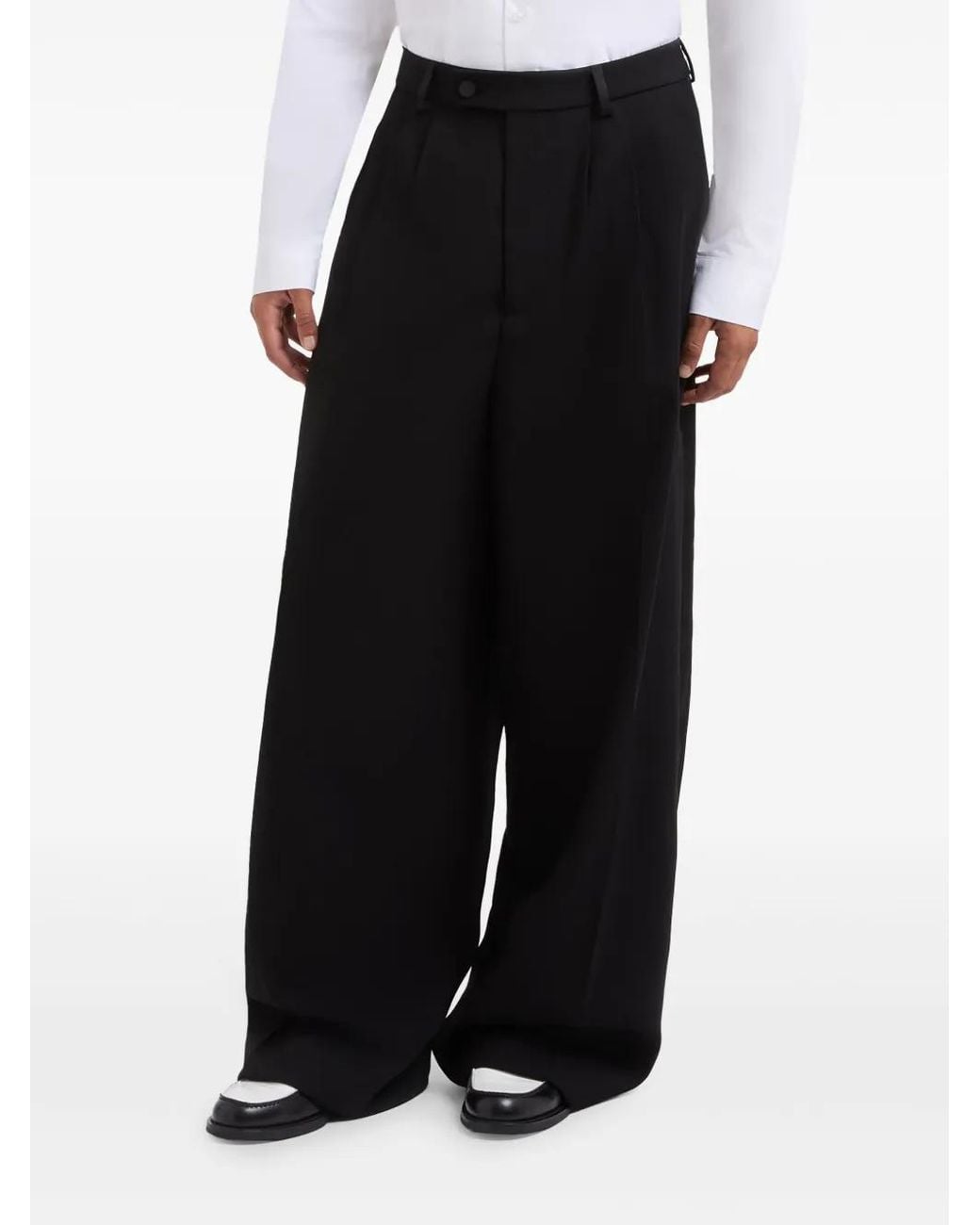 Gcds Black Enver Satin Trousers for men