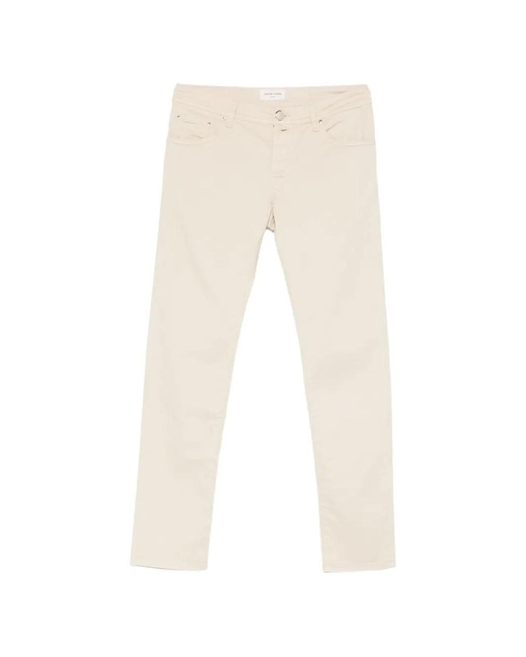 Jacob Cohen White Five-Pocket Jeans for men