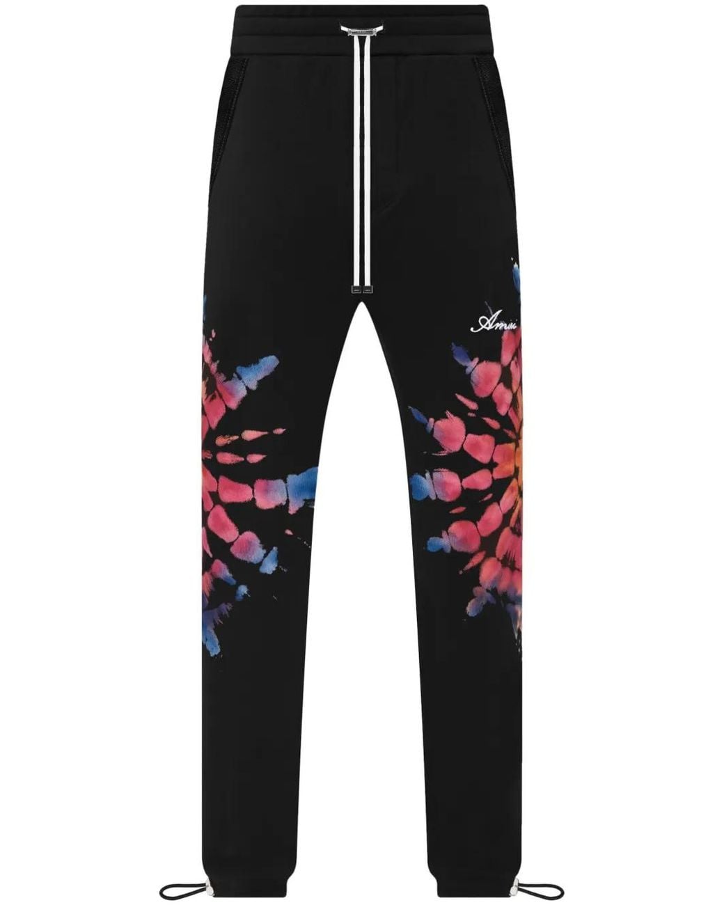Amiri Black Tie-Dye-Print Track Pants for men