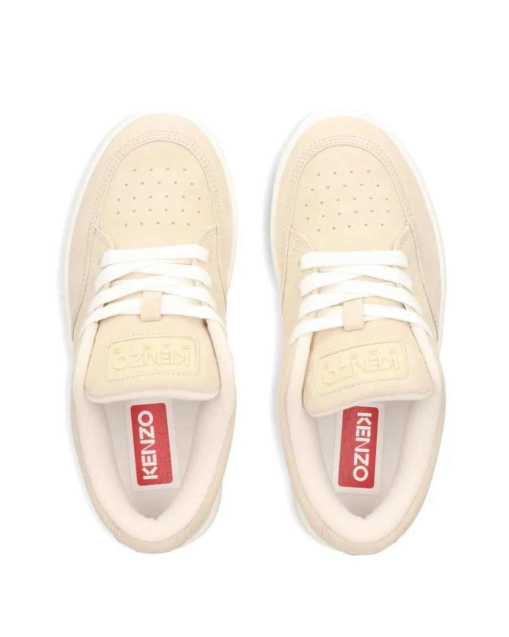 KENZO White Leather Sneakers