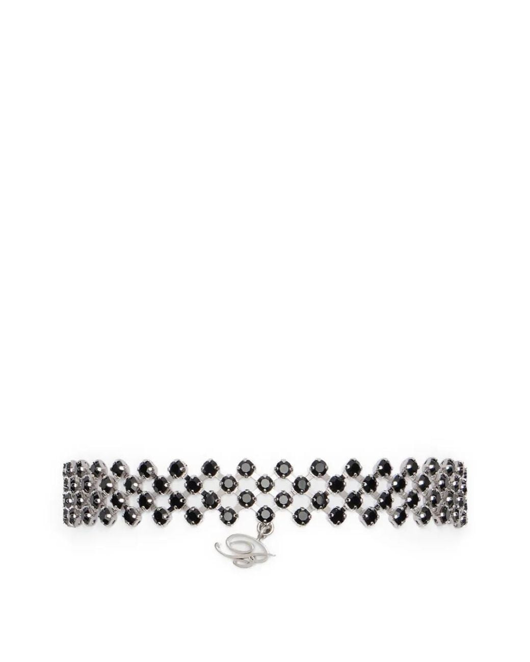 Blumarine White Strass Chain Choker