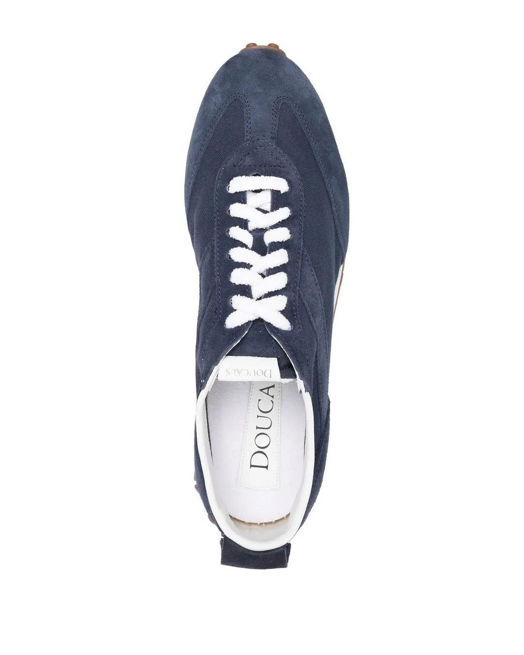 Doucal's Blue Logo-Patch Detail Sneakers for men