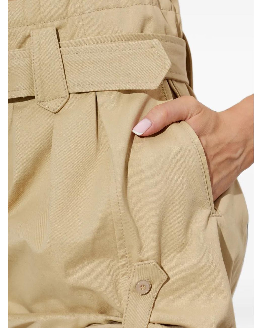 Pantalones Cortos Con Cinturón KENZO de color Natural