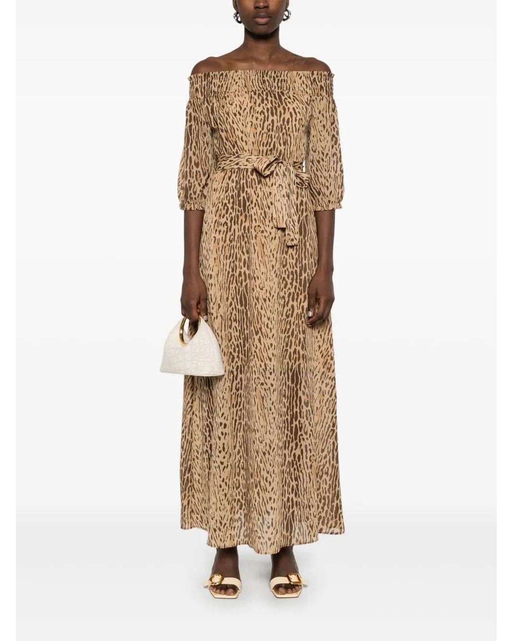 Liu Jo Natural Animalier Long Dress