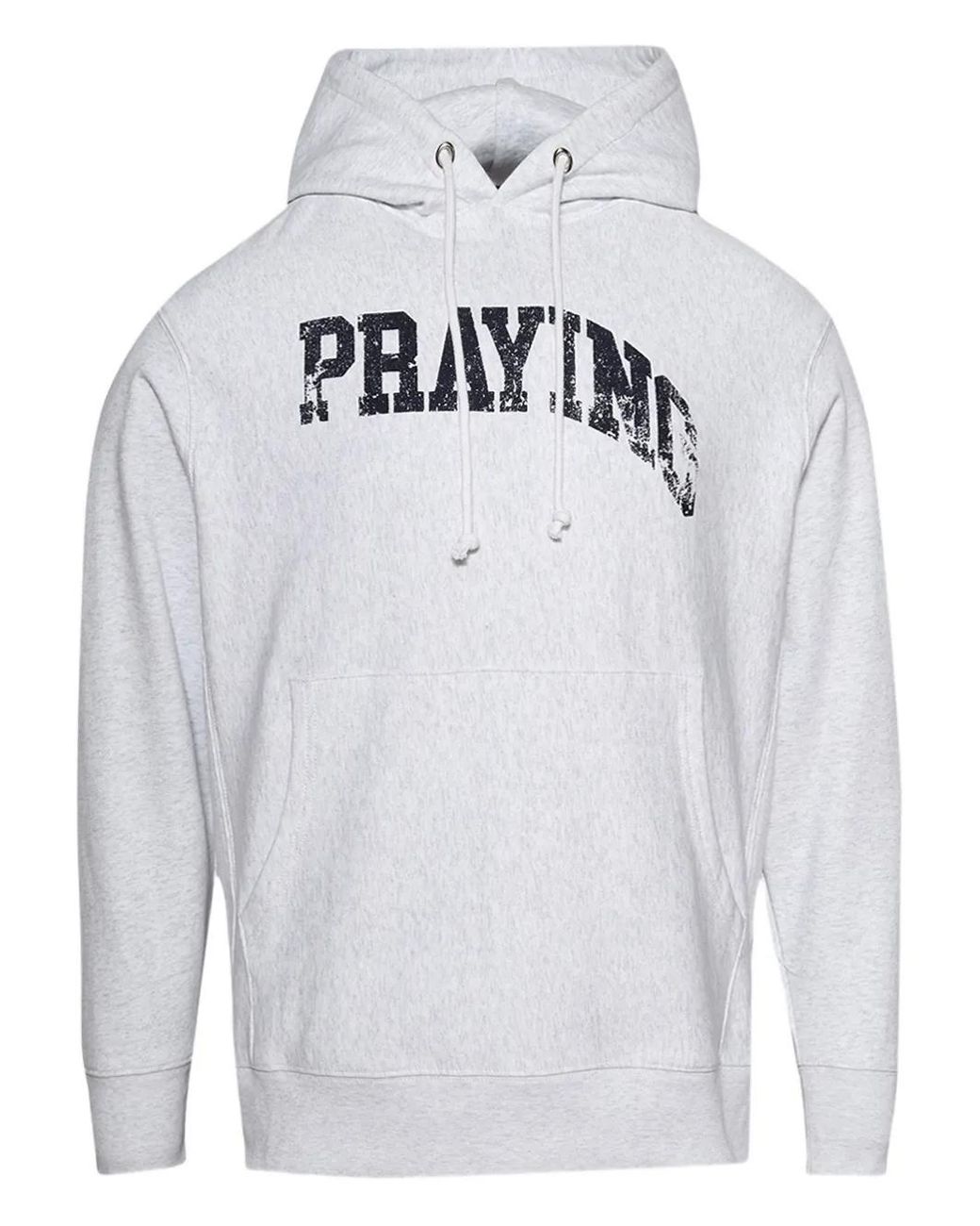 PRAYING Gray College Sweatshirt for men