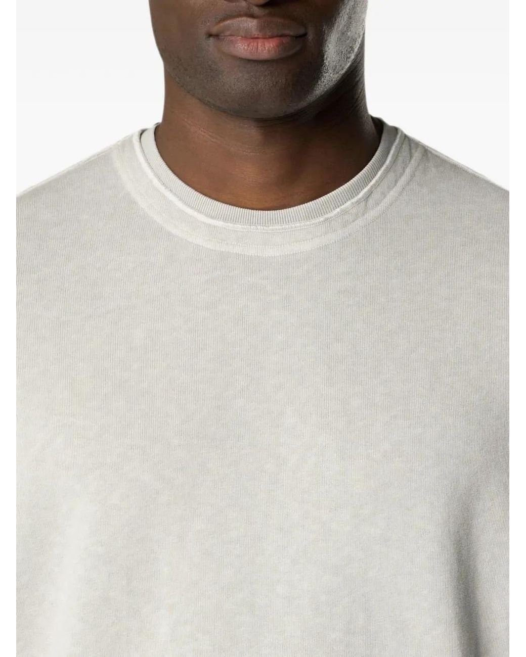 Stone Island White Regular Fit Crew Neck Sweatshirt for men