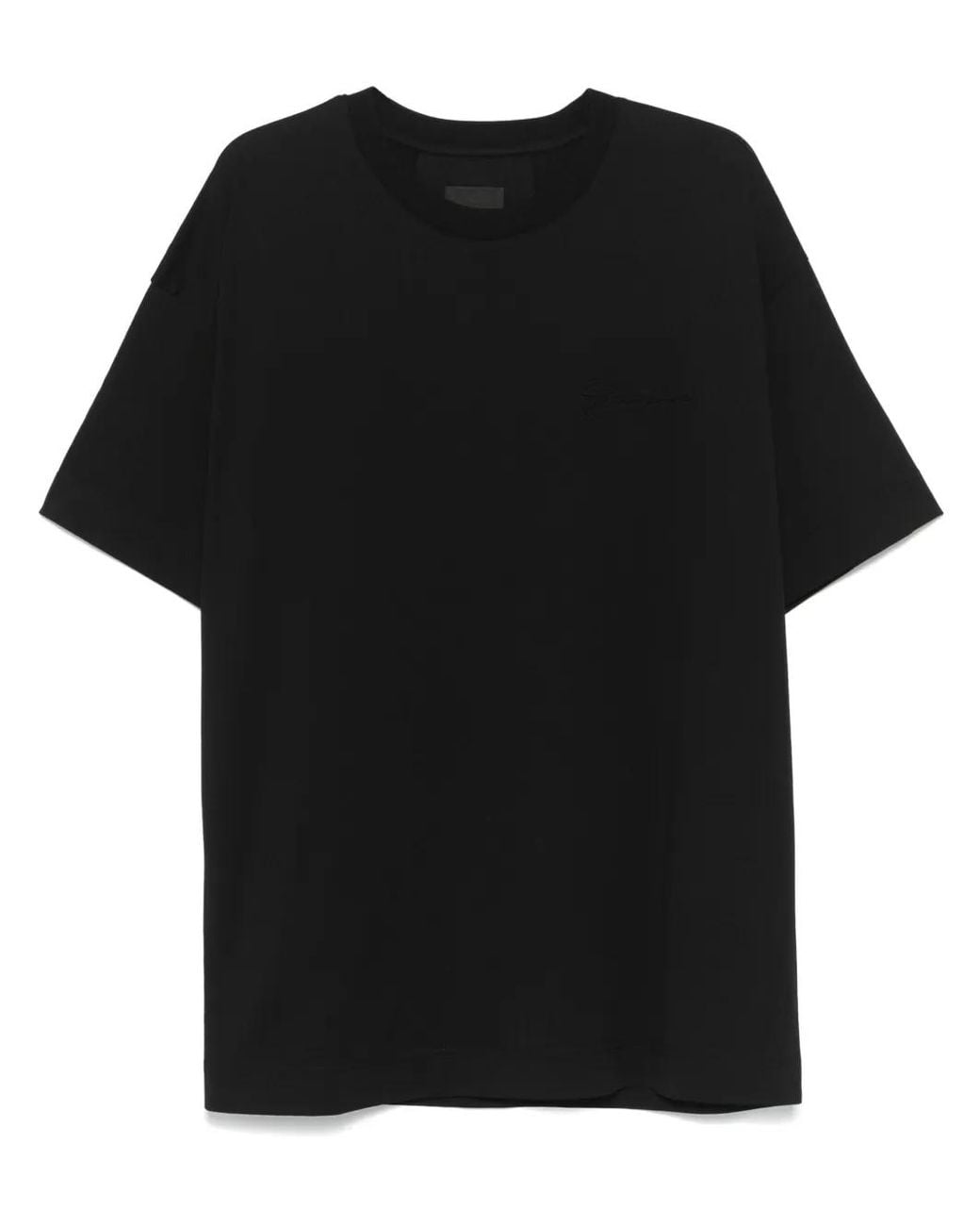 Givenchy Black T-Shirt With Embossed Logo for men