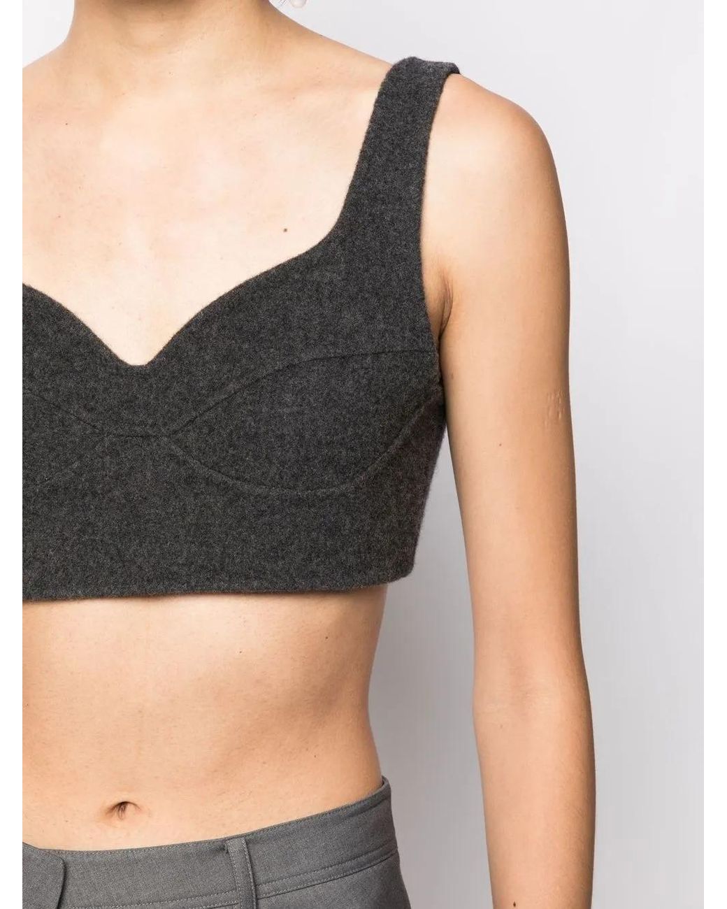 Goen.J Black Cropped Wool Top