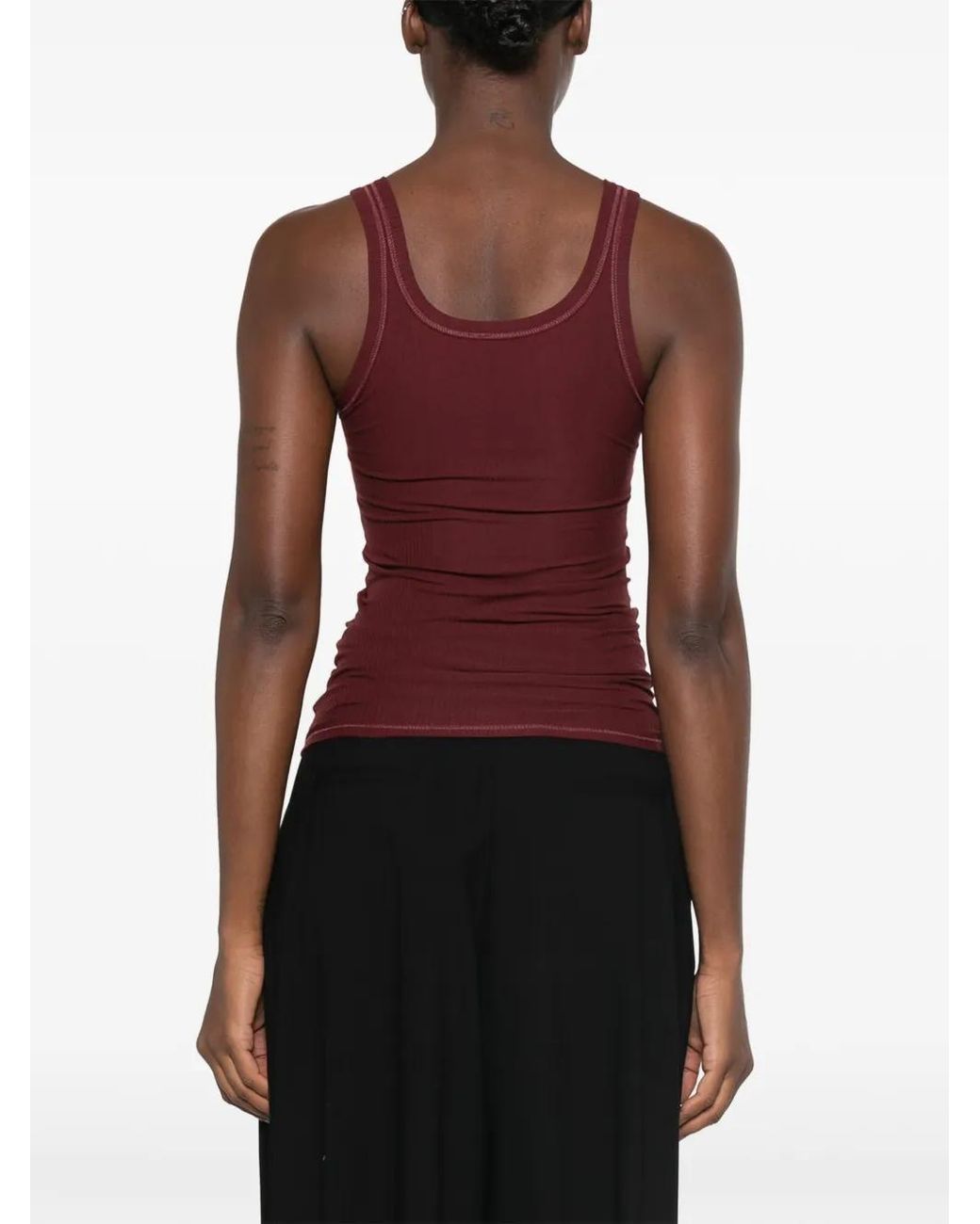 Baserange Red Heart Ribbed-Knit Tank Top