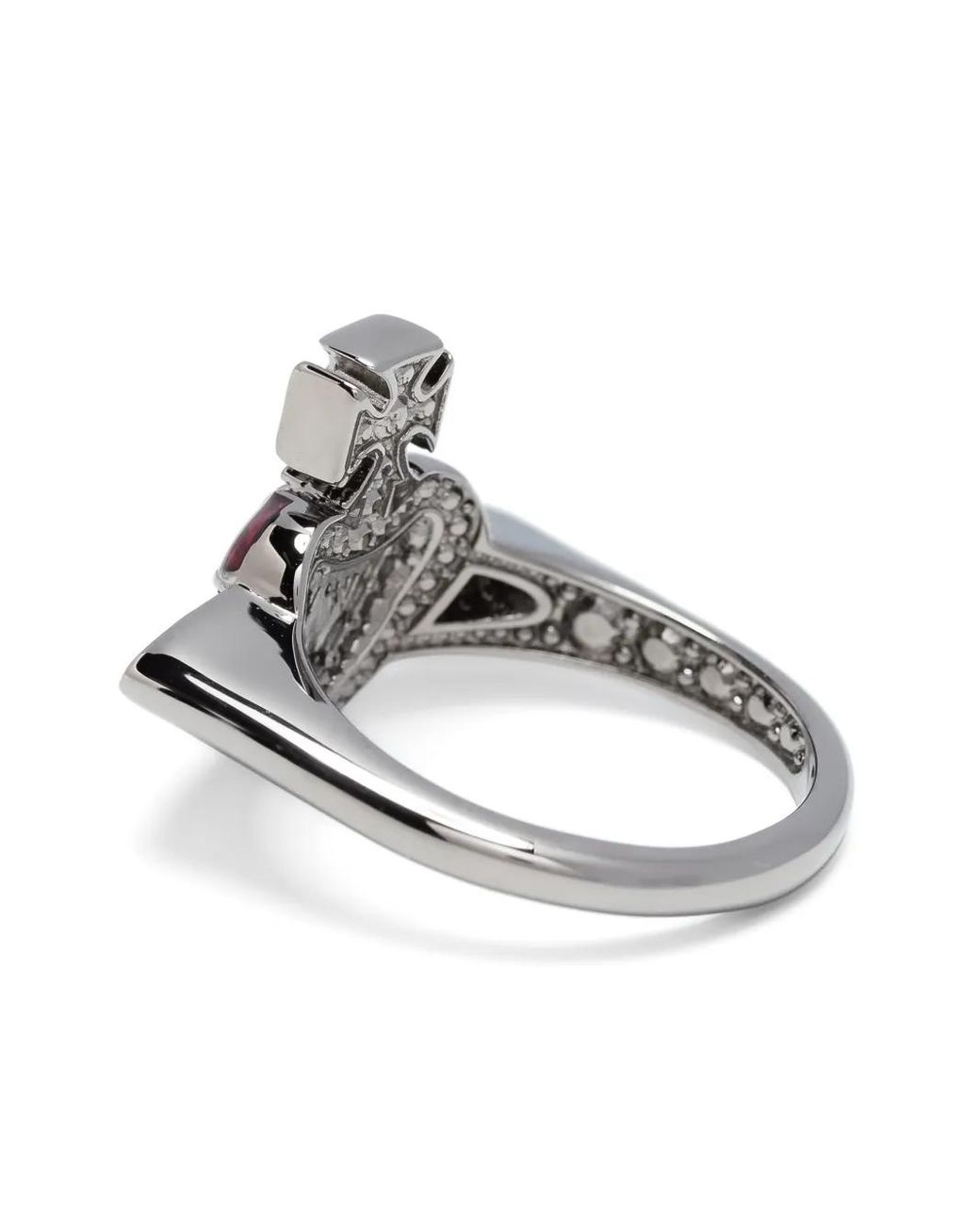 ♦viviennewestwood♦NEW DIAMANTE HEART Vivienne Westwood New Diamante Heart Stud Earrings | Silver
