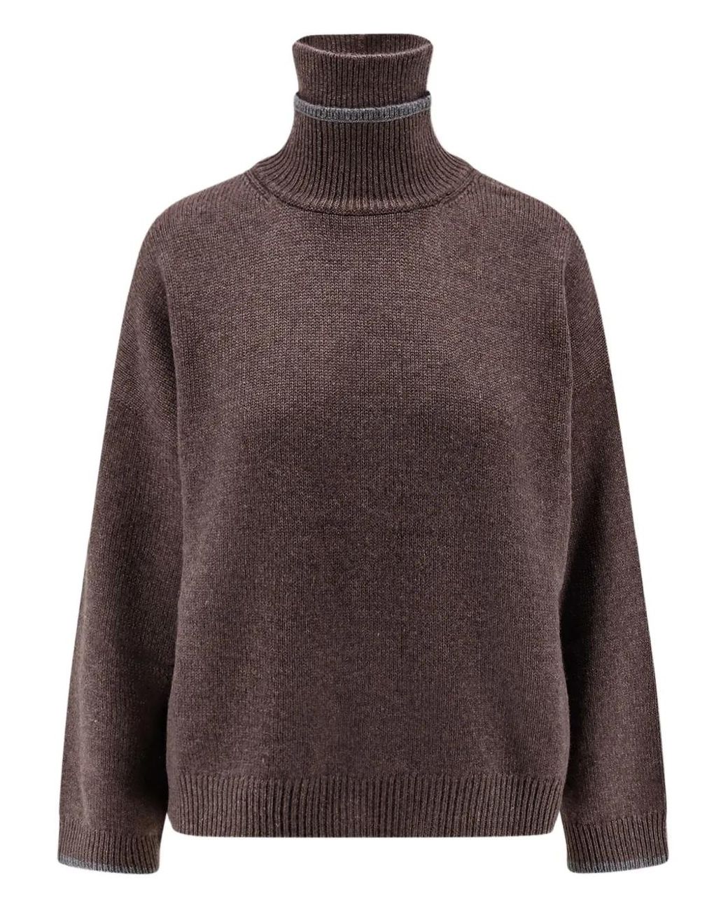 Brunello Cucinelli Brown Cashmere Turtleneck