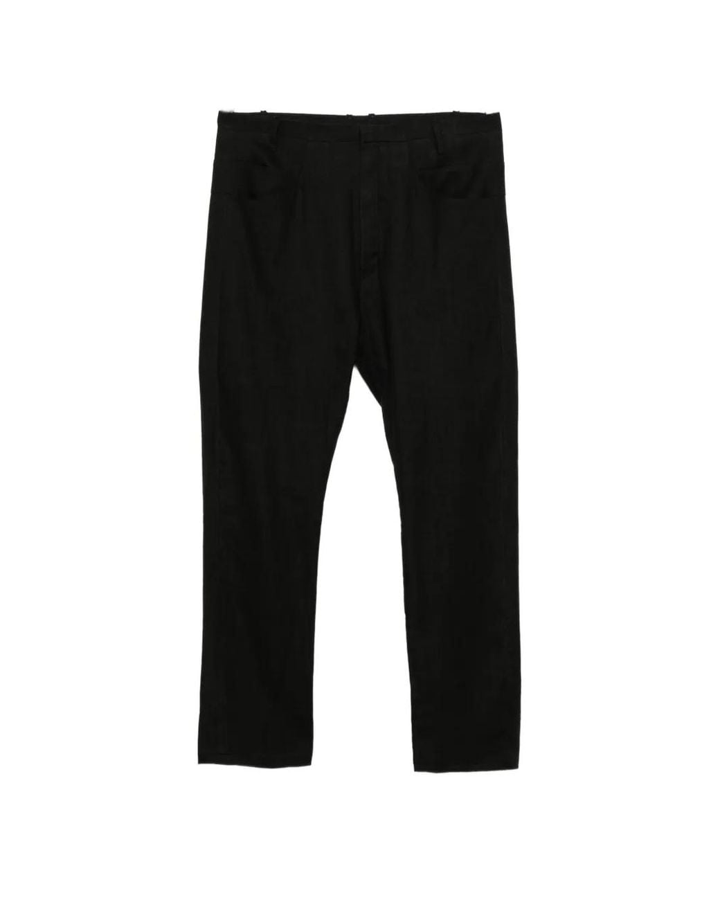 Label Under Construction Black Cotton Trousers for men