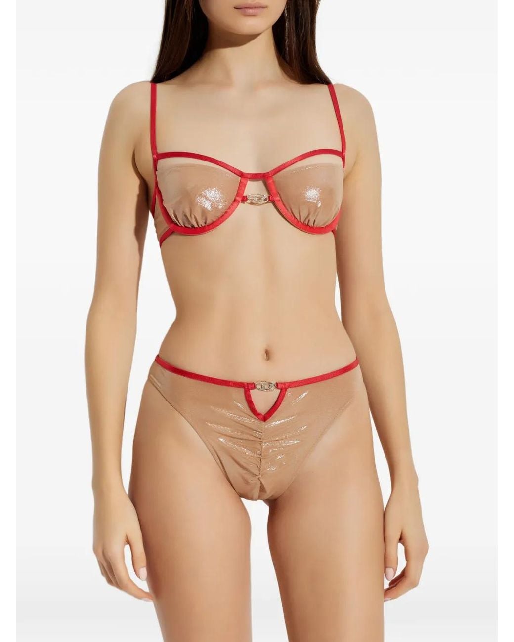 DIESEL Red Balconette Bra