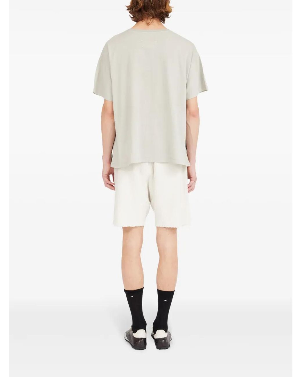 Maison Margiela Gray Graphic-Print T-Shirt for men