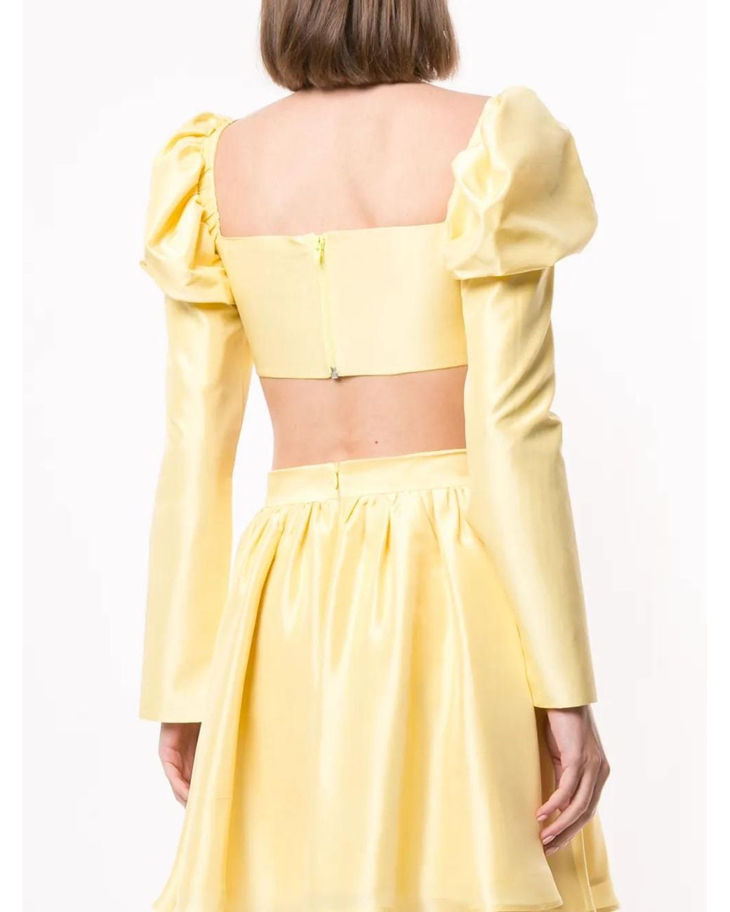 Macgraw Yellow Canary Crop Blouse