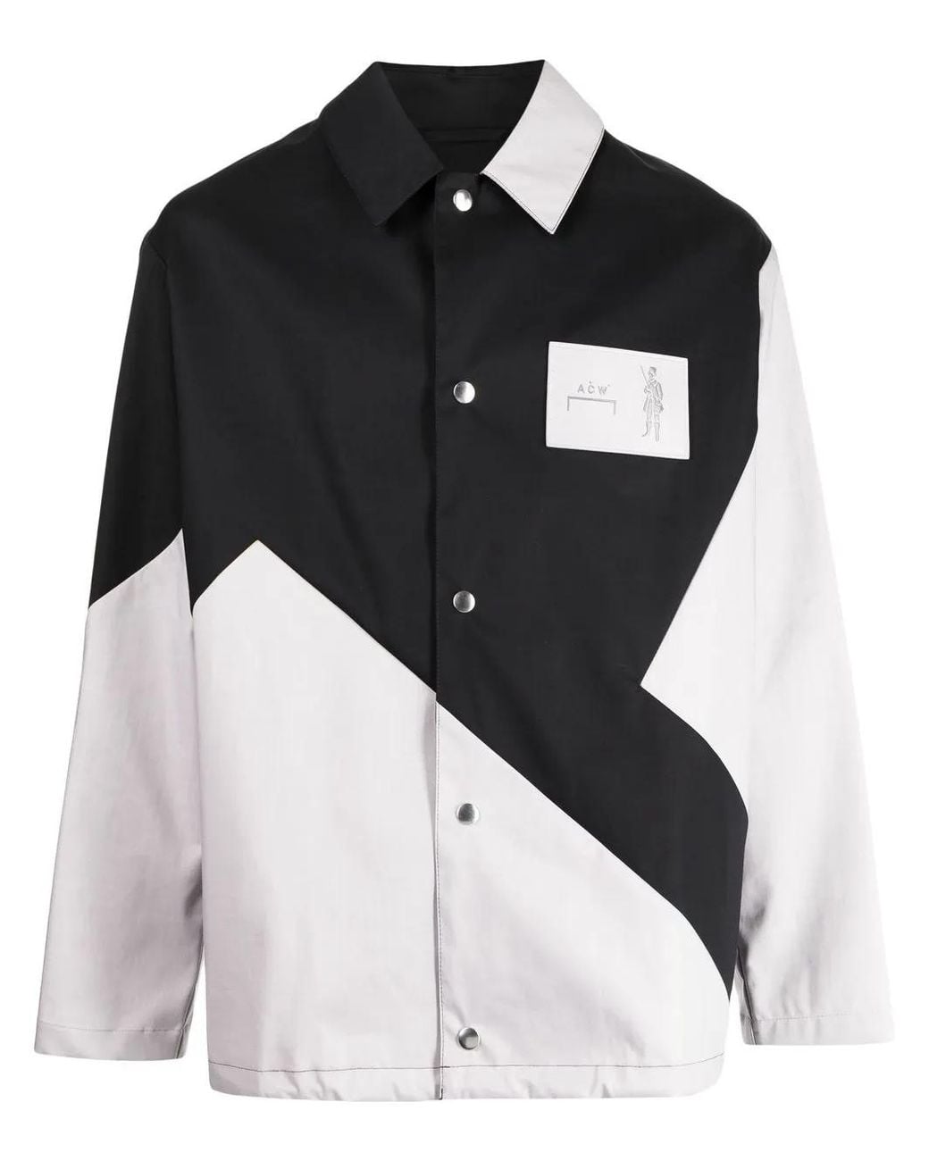 A_COLD_WALL* Black Colour-Block Panelled Shirt Jacket for men