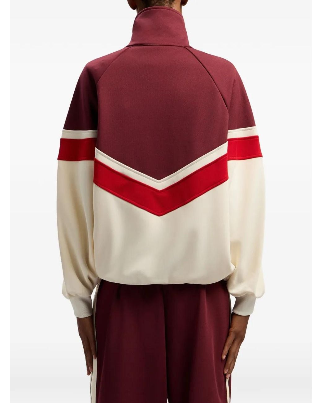Palm Angels Red Chevron Zip Knitwear