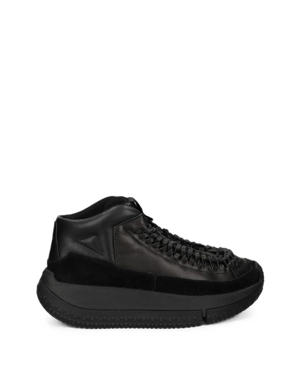 4Ccccees Black Kapok Woven-Detail Sneakers